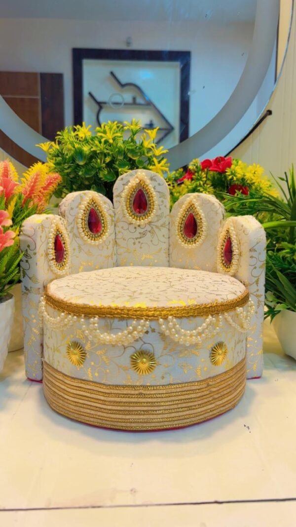 Laddu Gopal Round Sofa (Kanha Ji | Laddu Gopal | Krishna Ji) Size 4 or 5 No.