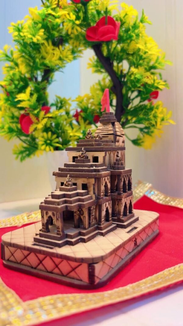 Shri Ram Mandir Ayodhya 3D Pine Wooden Handmade Replica